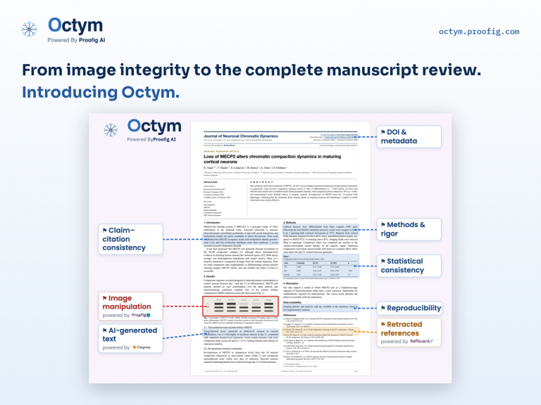 New platform runs every integrity and quality check on a manuscript, from images and references to statistics and reporting standards, in a single review configured to each customer's own requirements: a journal's guidelines, a funder's criteria, an institution's policies